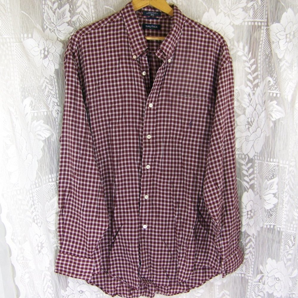 Nautica Mens XXL Shirt Button Down Long Sleeve
